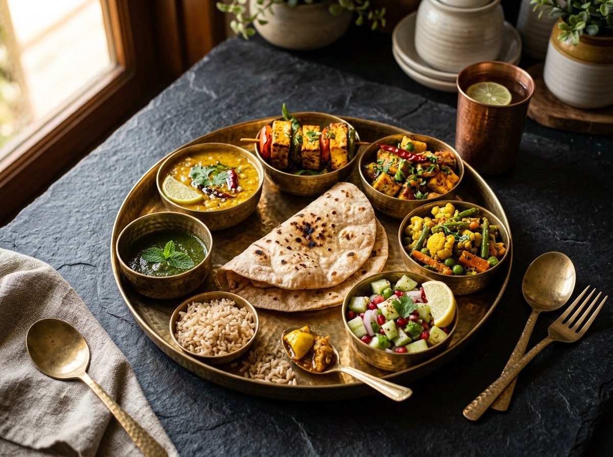 Everyday Indian Wellness Meal Spread